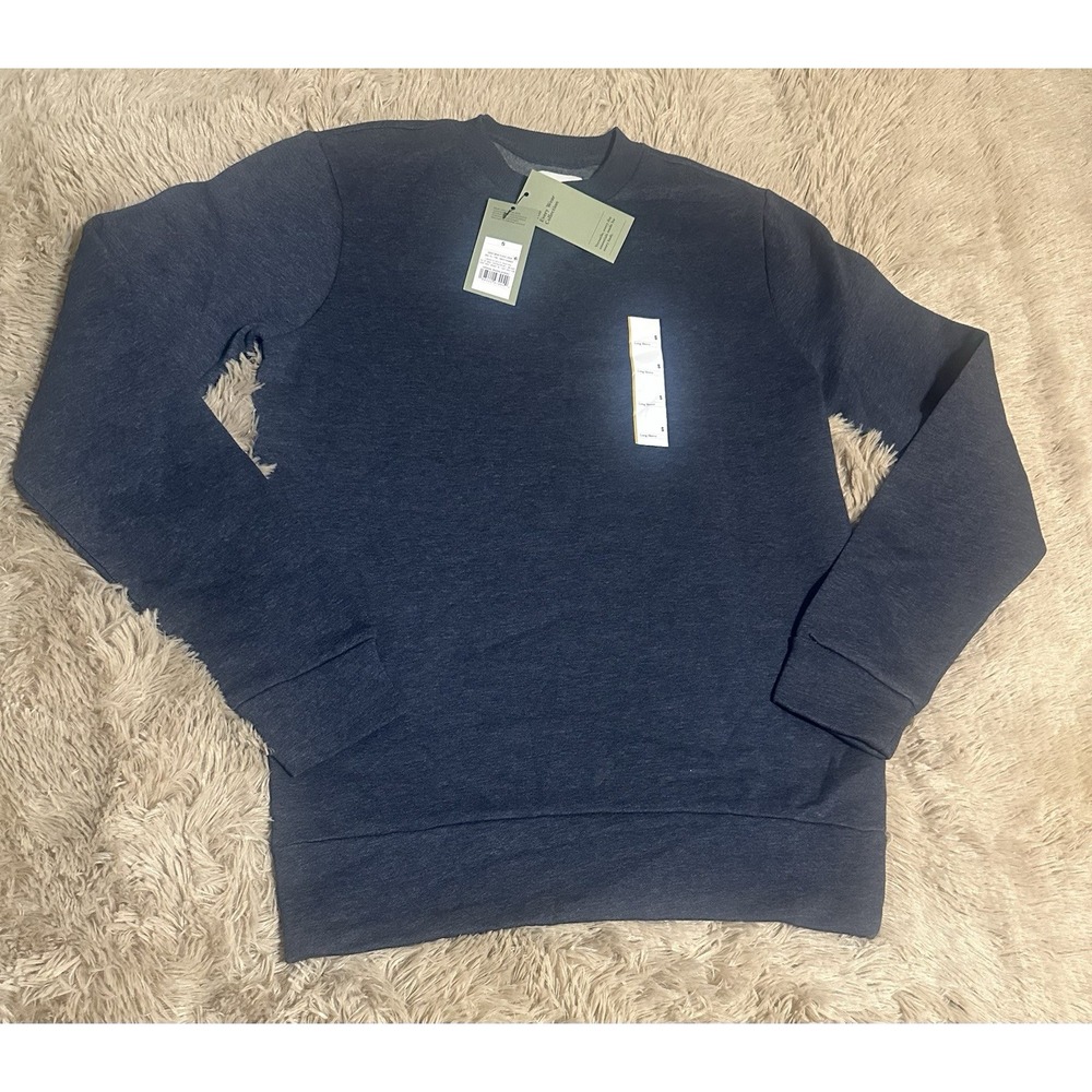 NWT Goodfellow & Co Men's Every Wear Fleece Crewneck Sweatshirt Navy Size S